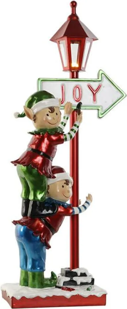 Grande Statuette Elfe de Noël Multicolore - Décoration de Maison 81 cm