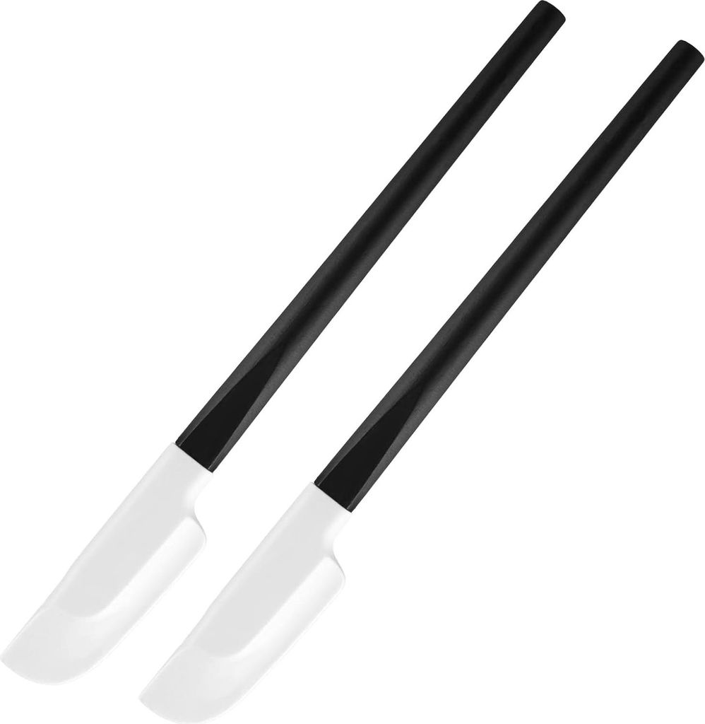 2 Stš¹ck Silikon Spatel,Silikon Teigschaber Kš¹che,Silikonspachtel mit Holzgriff,Klein Schmal Kš¹che Silicone L?ffel Kochen,Silicone Schaber ...