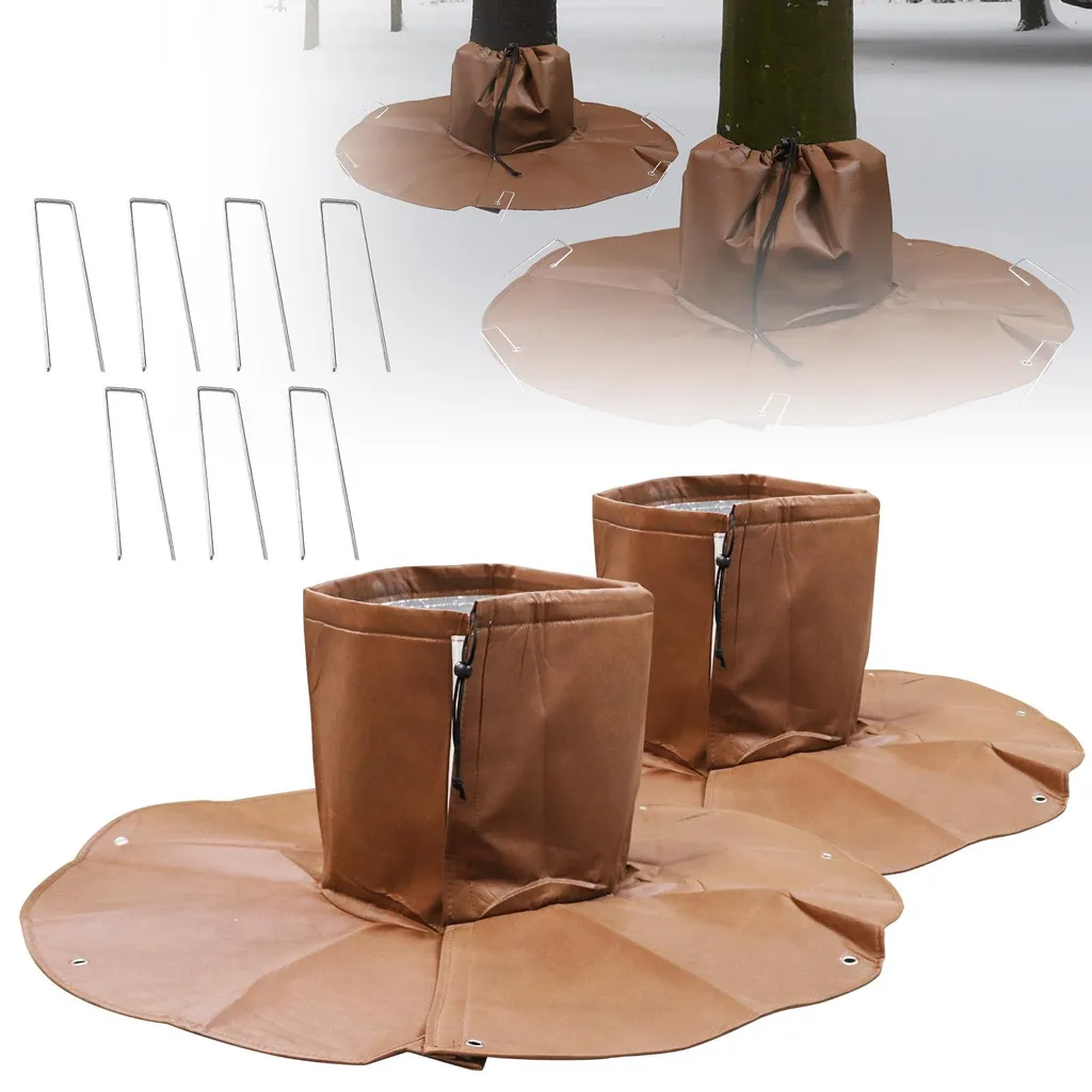Protection hivernale racines arbres et palmiers Ø 100 cm - Duo Marron