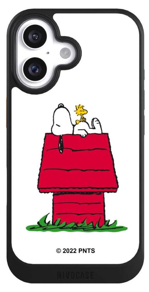 NIVOCASE Hülle für Apple iPhone 16 Handyhülle NIVOcore Case Schwarz Offizielles Lizenzprodukt Peanuts Snoopy