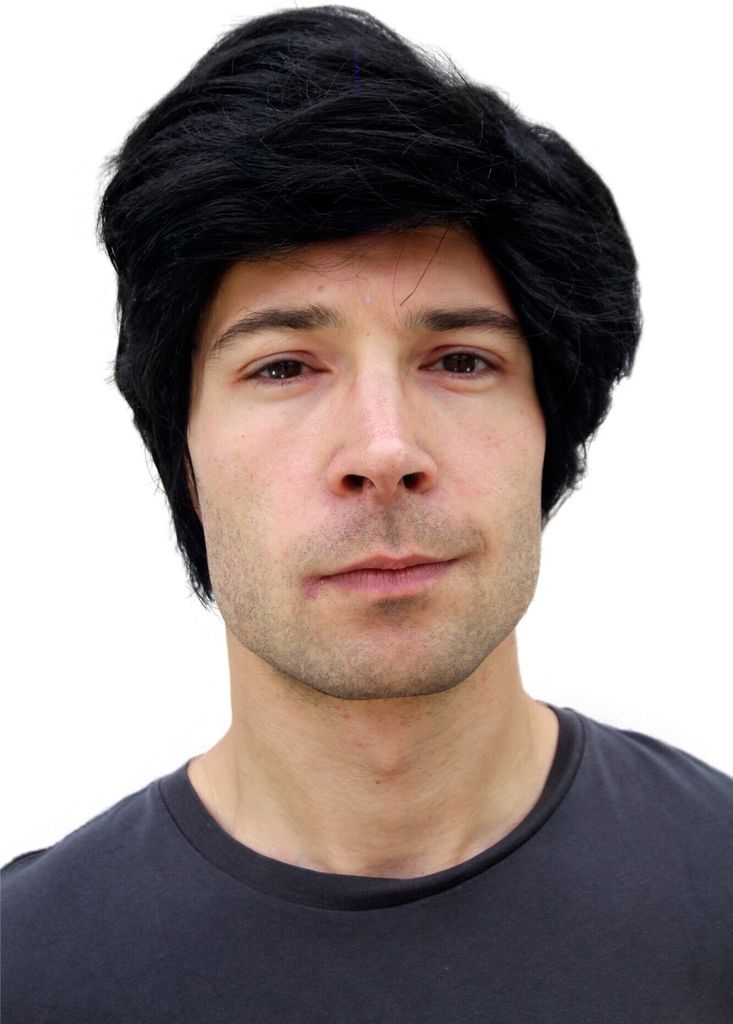 WIG ME UP Männer-Perücke, schwarz, PW0174-P103 Produktbild 