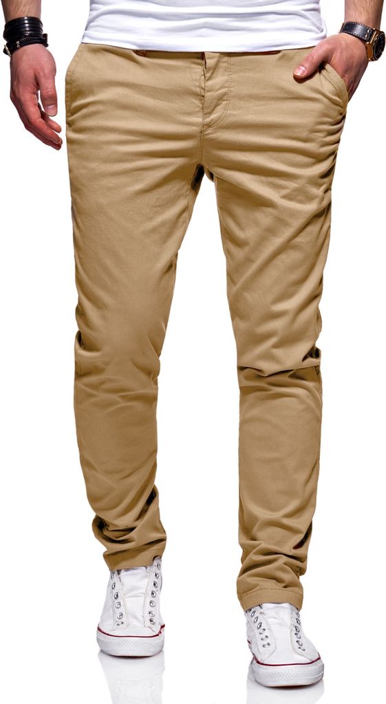 behype. Herren Chino-Hose MPBISTER Basic Stretch Hose Regular Slim-Fit