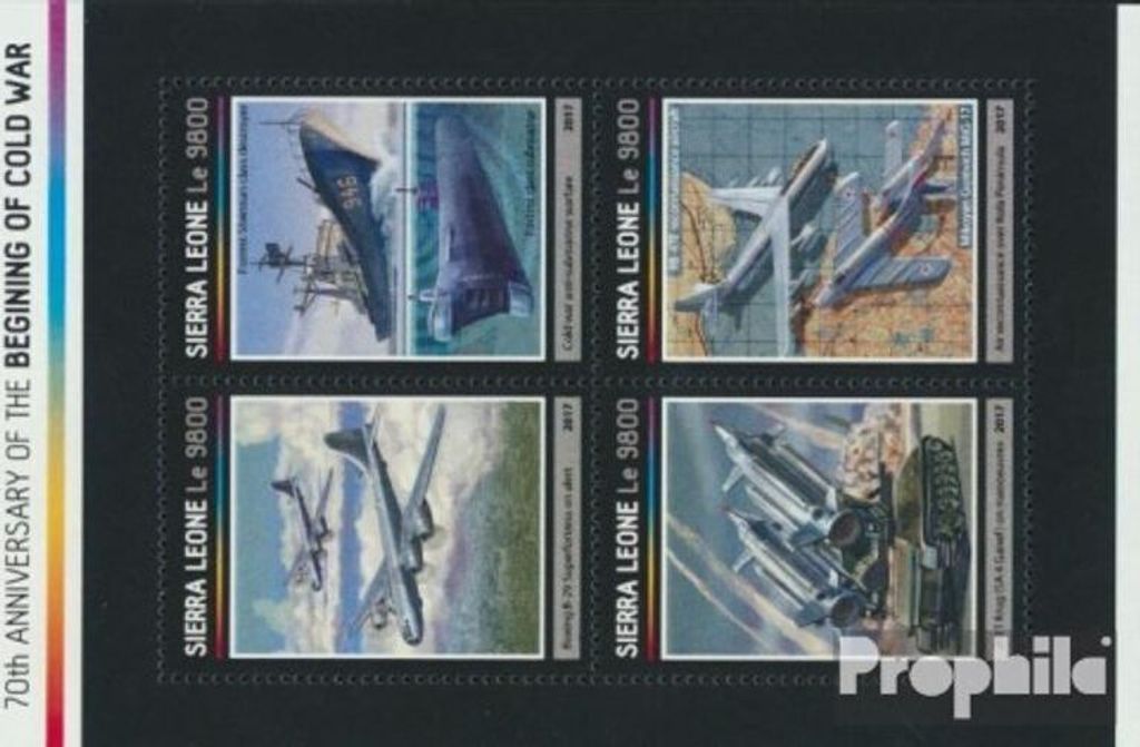 Briefmarken Sierra Leone 2017 Mi 8195-8198 Kleinbogen Produktbild 