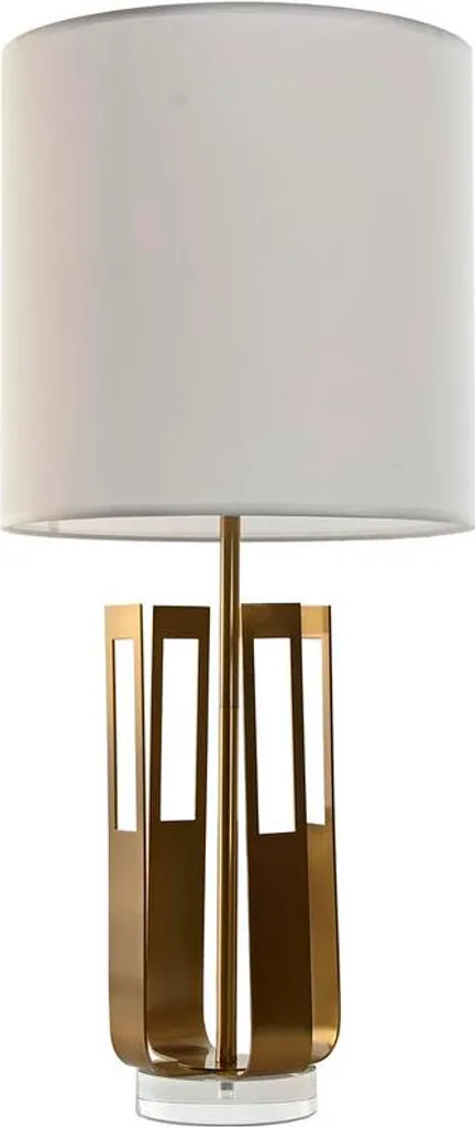 Lampe de table Home ESPRIT Blanc et Or Fer 50W - Luminaire 35x35x78 cm