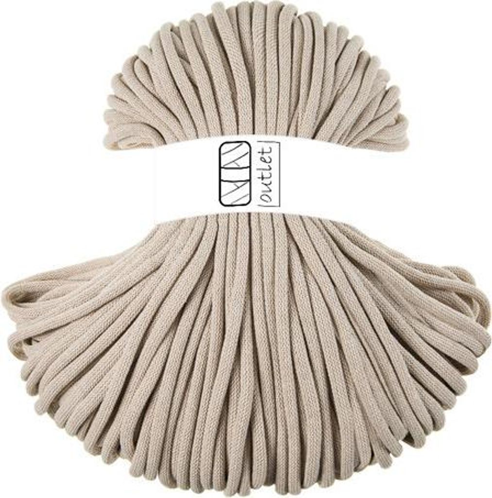 Beige Flechtkordel 9mm 100m OUTLET