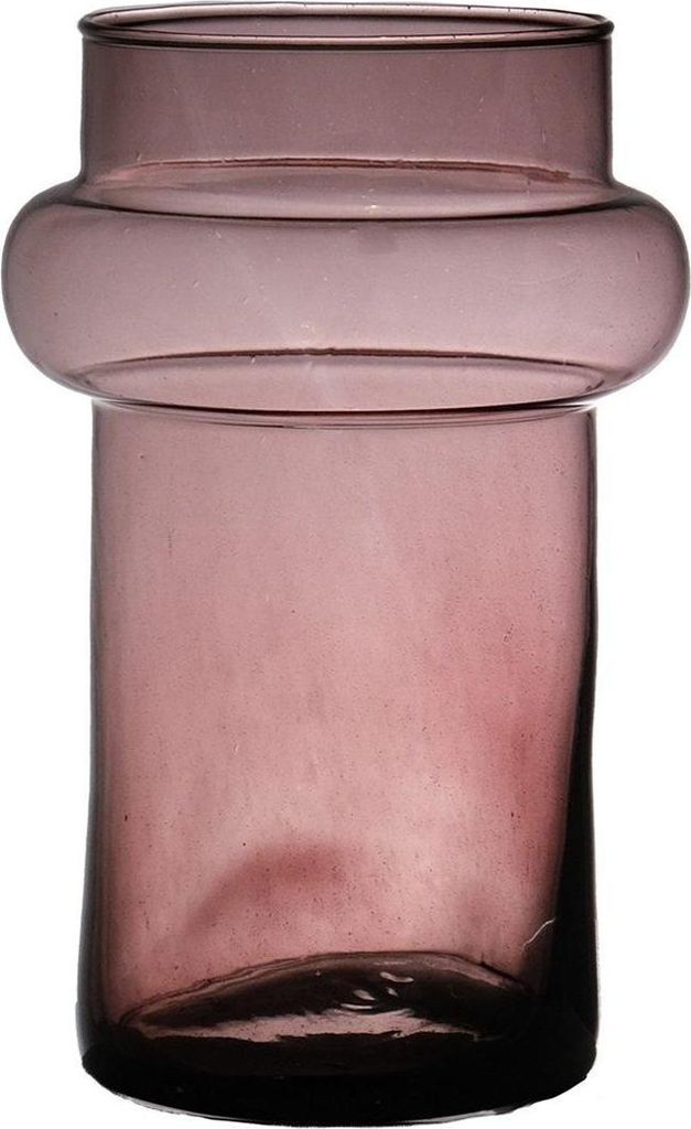 INNA-Glas Glas Vase Justo, recycelt, violett-klar, 25 cm, Ø 16 cm - Design Vase