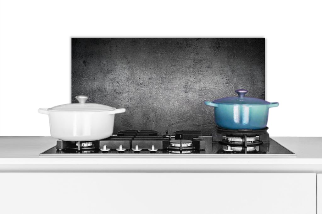 KitchenYeah Spritzschutz Küche - Küchenrückwand - Wandschutz für Herd und Spüle - Beton - Grau - Retro - Zement - Textur 60x30 - Alu-Dibond ...