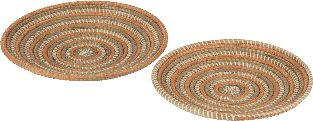 Coupes de Rangement Rondes en Fibres Naturelles Tressées - Lot de 2