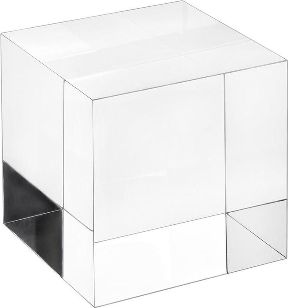 Acrylblock / Acrylwürfel 80x80x80mm transparent, rundum glänzend polierte Seitenkanten / Acryl / Acrylglas / massiv / klar / farblos / Dekoration...
