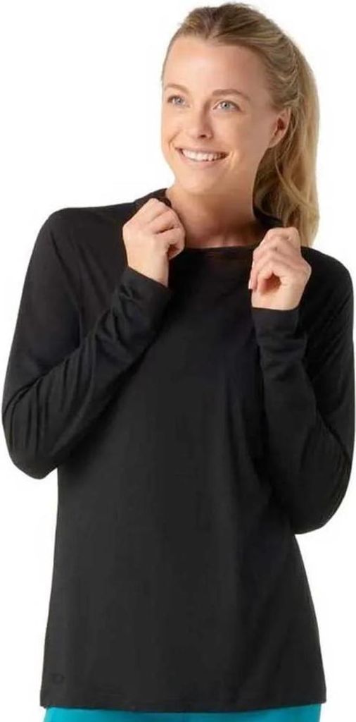 Smartwool Merino Sport 120 Hoodie Langarm-t-shirt Schwarz M Damen Schwarz M