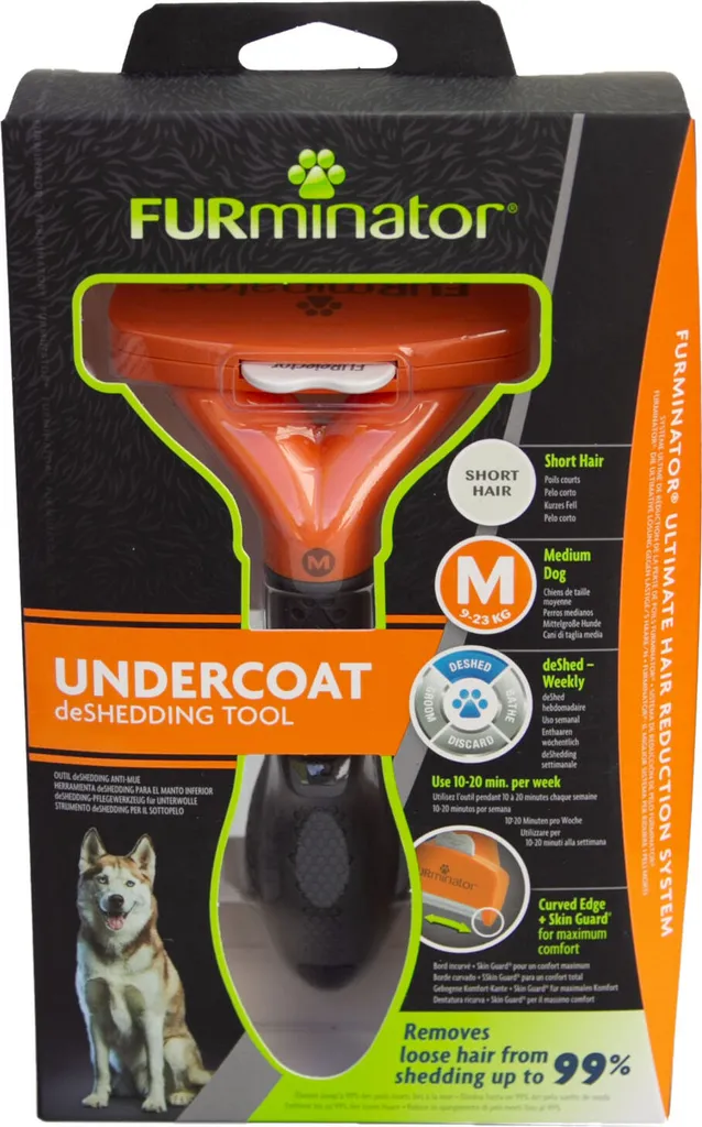 FURminator Taglia M Pelo Corto | Rimuovi Sottopelo Cane Media Taglia