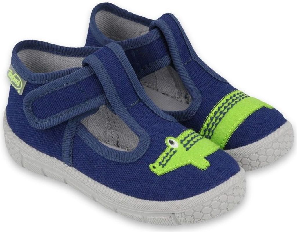 BEFADO Jungen Sandalen ultraleicht Flexible mit Krokodil, Klettverschluss, Blau 21