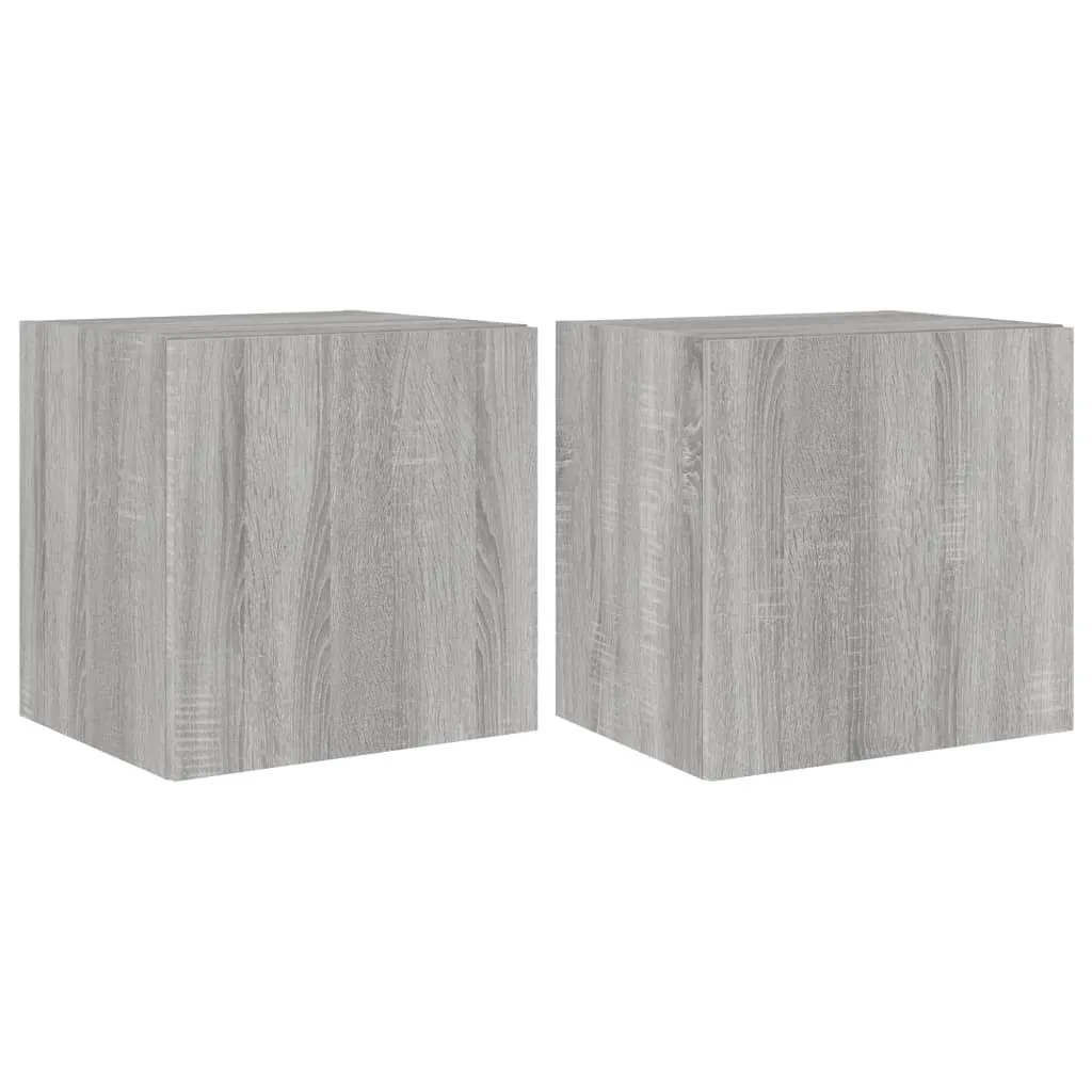 Mobili TV Sospesi SYFAX™ Grigio Sonoma LED: Arredo Soggiorno Tech