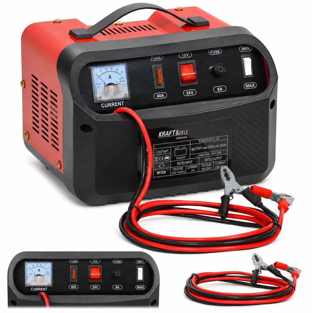 Autobatterieladegerät 40A 12/24V | Kraft&Dele Produktbild  KI-generiertes Bild