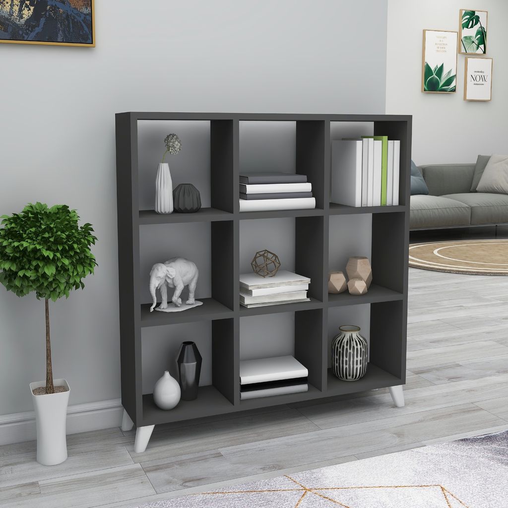 Pynsseu Industrielles Eisenrohr-Regal | 2 Stück, 4 Ebenen, Wandhalterung Oder Freistehend | DIY Bücherregal