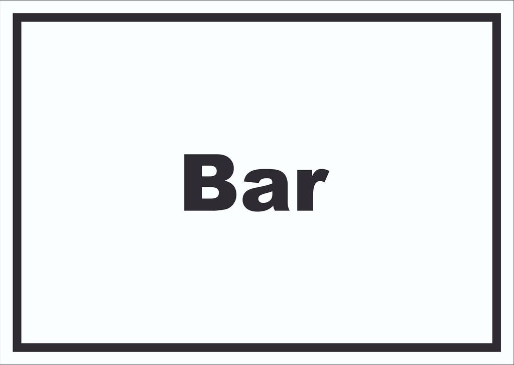 Bar Schild mit Text Pub Kneipe waagerecht A0 (841x1189mm)