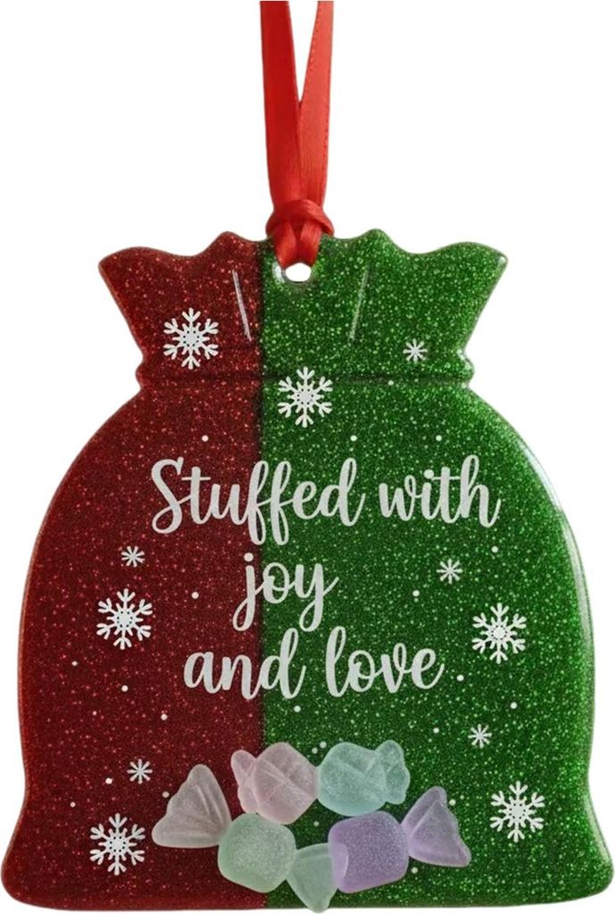Handgefertigter Weihnachtsbaumschmuck aus Treibglas in Herz-, Glocken- oder Baumform – ein Andenken an die Freundschaft für beste Freunde