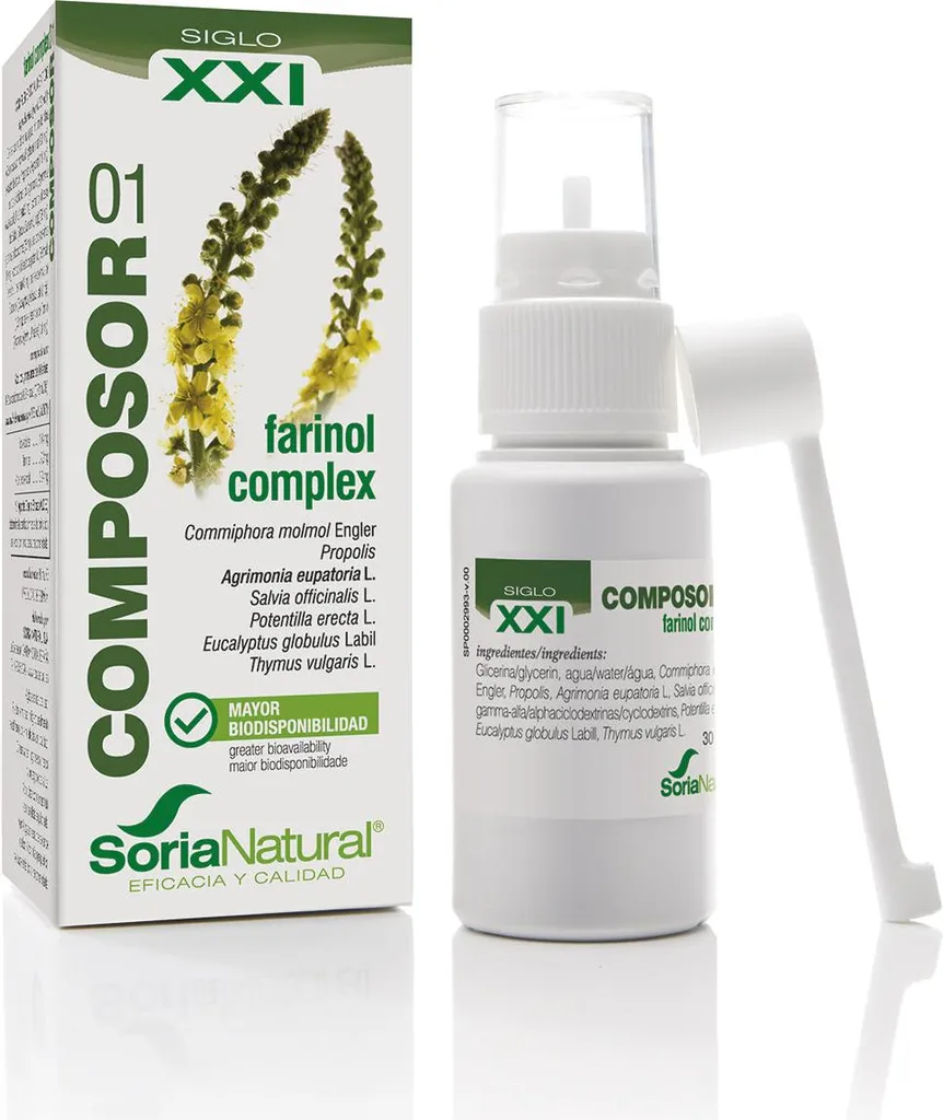 Soria Composor 1 Farindol Complex S XXI 30ml - Spray Gola Naturale