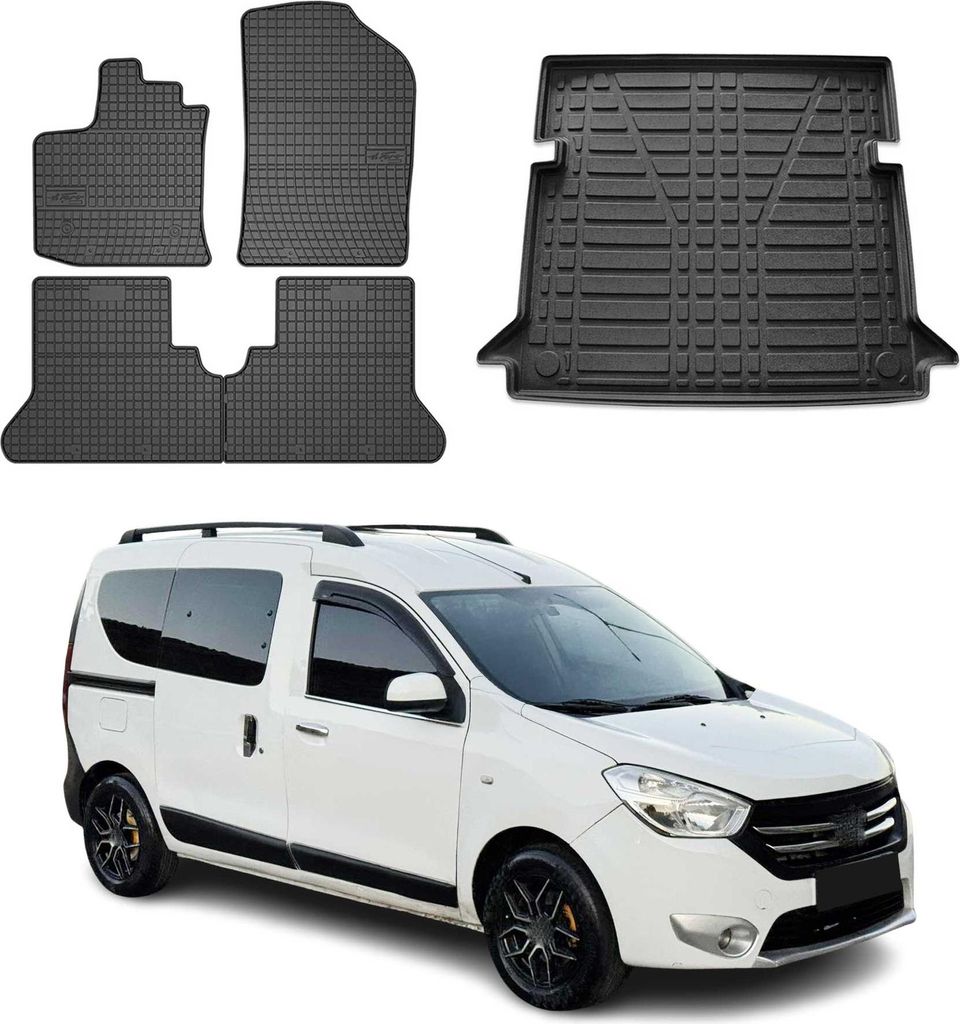Fußmatten & Kofferraumwanne Set für Dacia Dokker 2012-2024 Image du produit 
