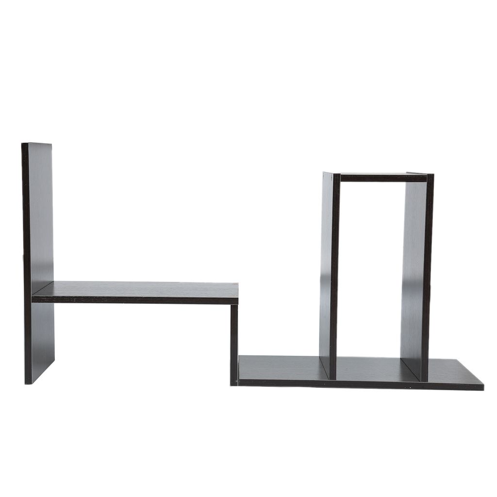 DIY Tisch Desktop Storage Rack Display Regal Organizer Counter Top Bücherregal dunkel Walnuss