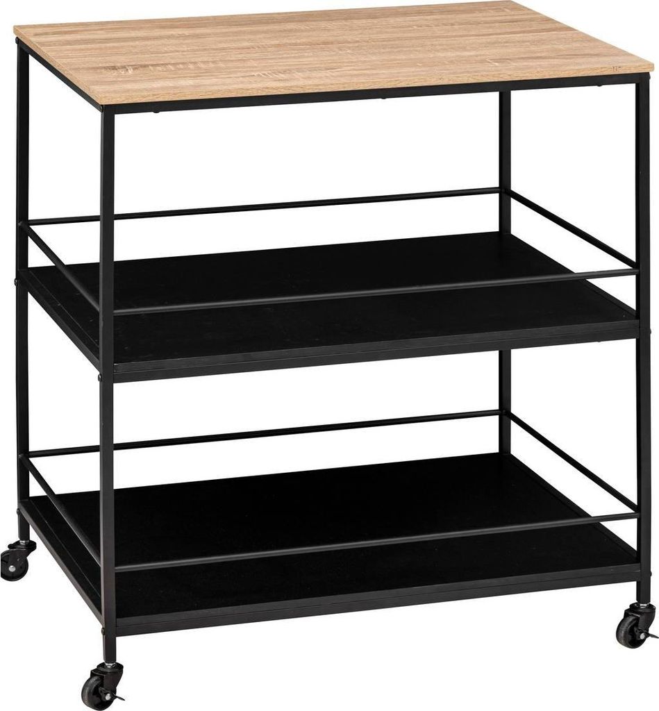 Beistelltisch, großes modell, 2 ebenen, "aliaj", schwarz - 5 five simply smart