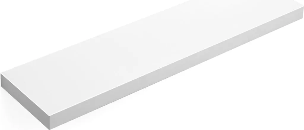 Étagère murale flottante blanche 80cm - Support mural design moderne