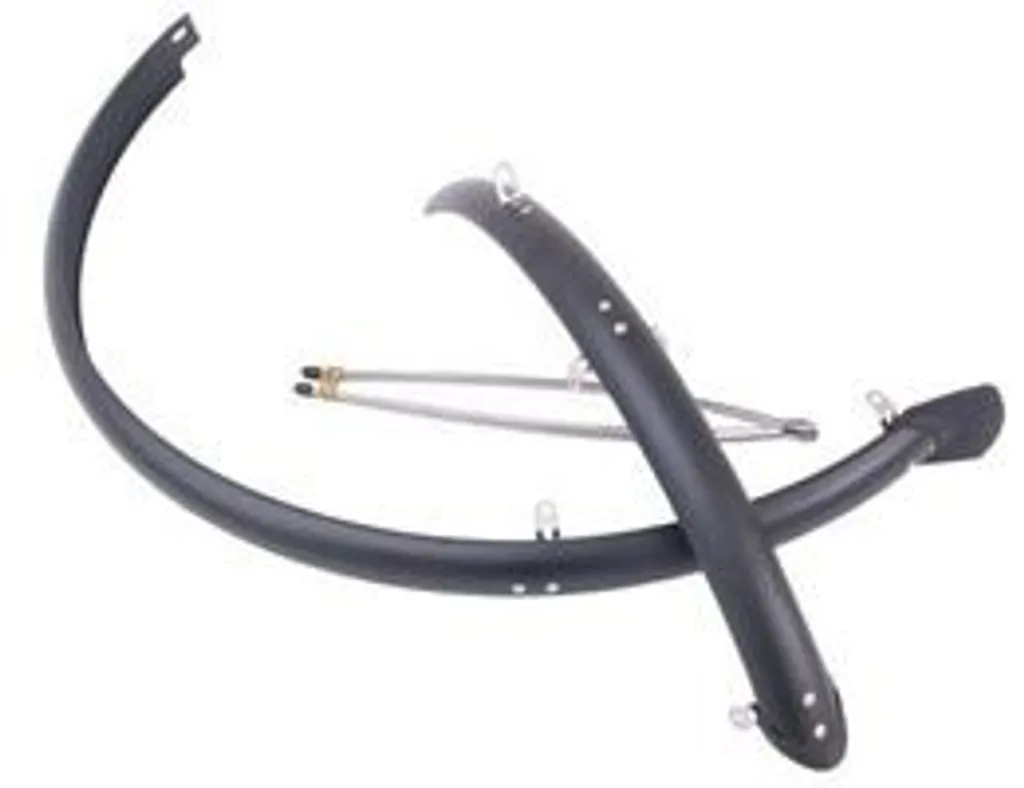 Set Parafanghi Sunny Rad 28 Pollici 50mm Nero Opaco | Bici City Trekking - 2