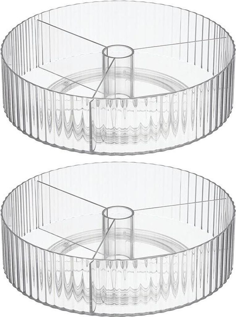 Drehbares Ordnungssystem Gewürzhalter 2er Set Drehteller mDesign Transparent