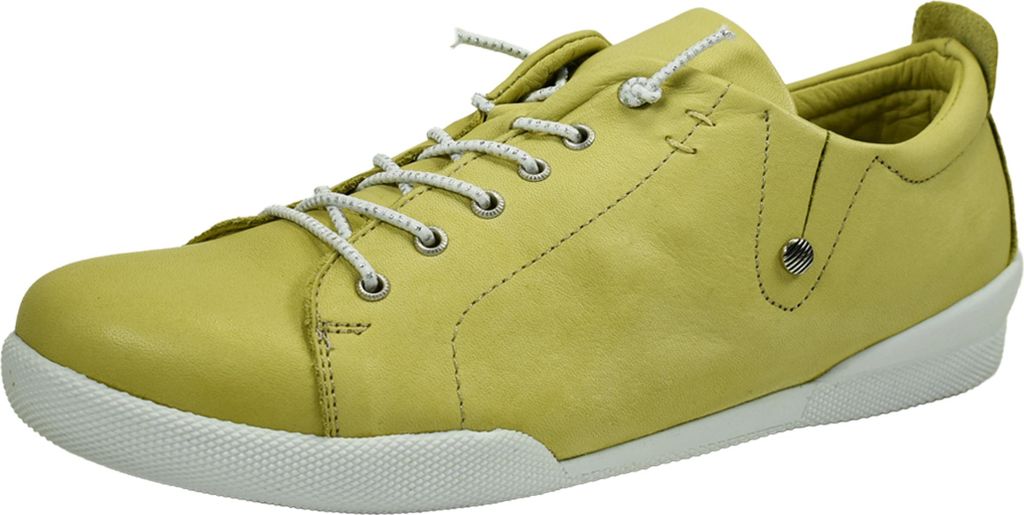 Andrea Conti Damen Slipper mit Zierschnürung sportiv seitlich Stretch 0345724, Größe:39 EU, Farbe:Grün