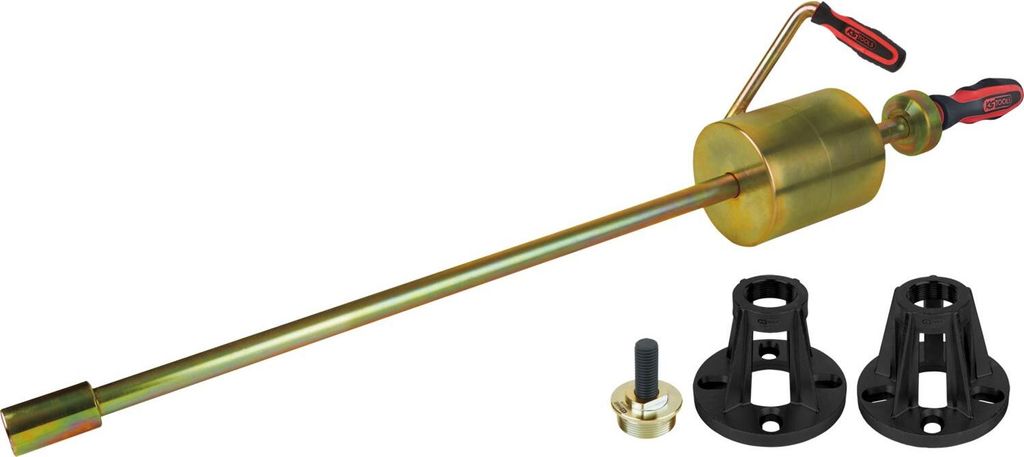 KS TOOLS 440.0720 Antriebswellen-Auspressvorrichtungs-Satz für 4- und 5-Loch Naben mit Schlaghammer, 4-tlg