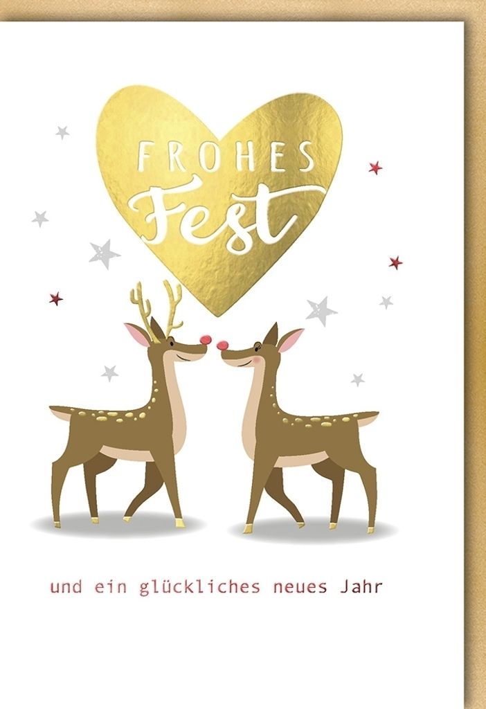 Weihnachten - Glückwunschkarte im Format 11,5 x 17 cm mit Umschlag - "