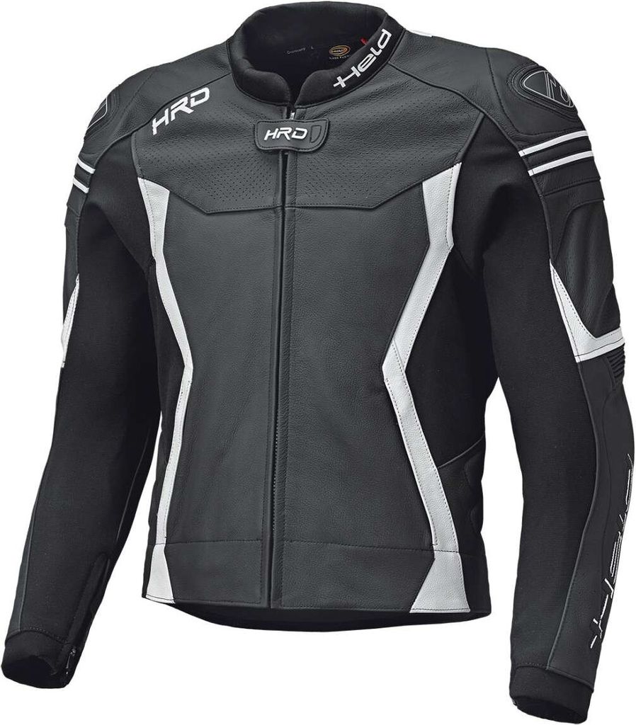 Held Street 3.0 Motorrad Lederjacke, schwarz/weiß, 102