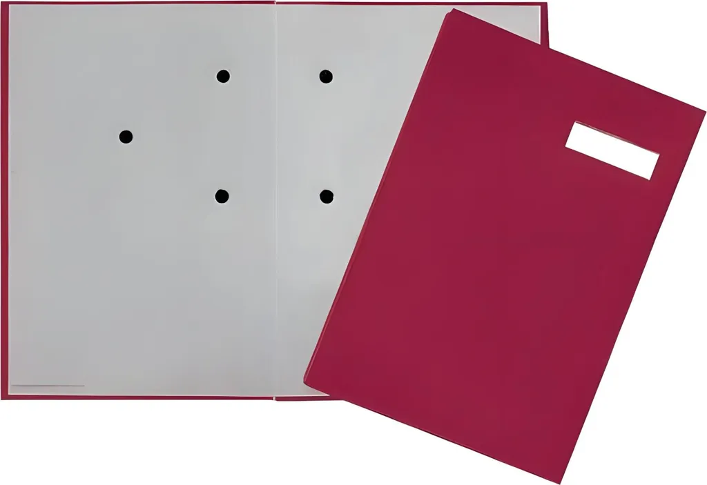 Carnet de signatures rouge Pagna 24052-11 en tissu avec 5 divisions