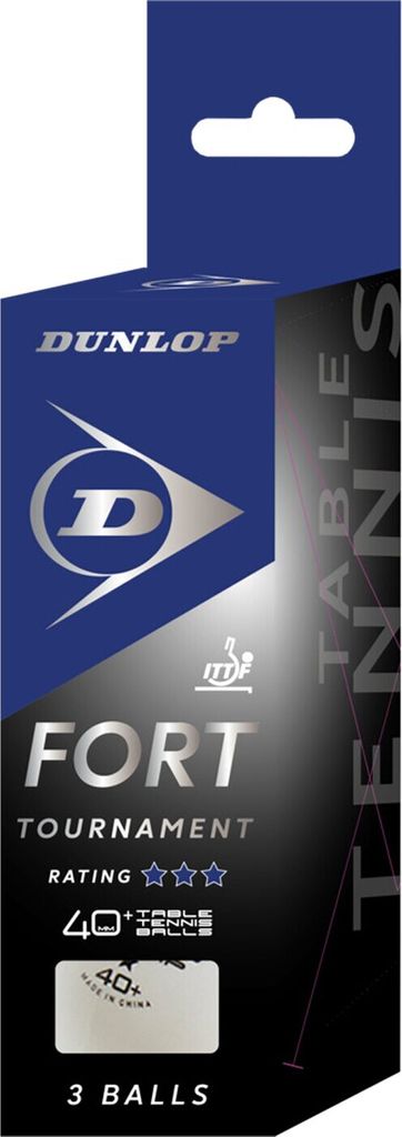 Dunlop 40+ Fort Tournament 3 Ball Wei White White -