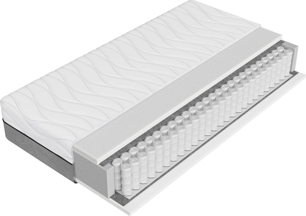 MIRJAN24 Beidseitige Federkernmatratze Oro, Taschenfederkernmatratze, 7-Zonen, Höhe 24 cm, Liegehärten H2/H3 (Größe: 90x200 cm)