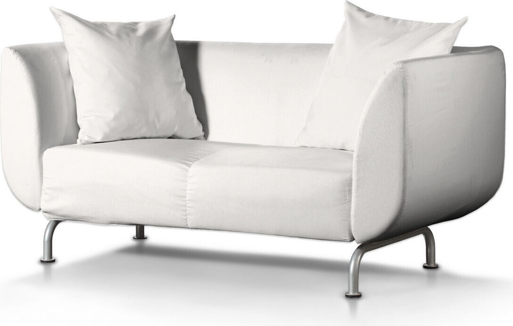 Dekoria Bezug für Strömstad 2-Sitzer Sofa, weiss, Bezug für Sofa Stromstad 2-sitzer