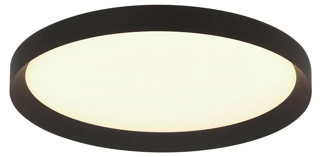 Plafonnier LED design noir Steinhauer Flady Ø 40cm métal 3685ZW moderne