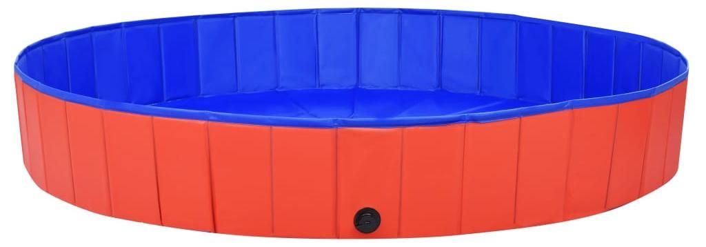 vidaXL Skladací bazén pre psov červený 200x30 cm PVC Obrázok produktu 
