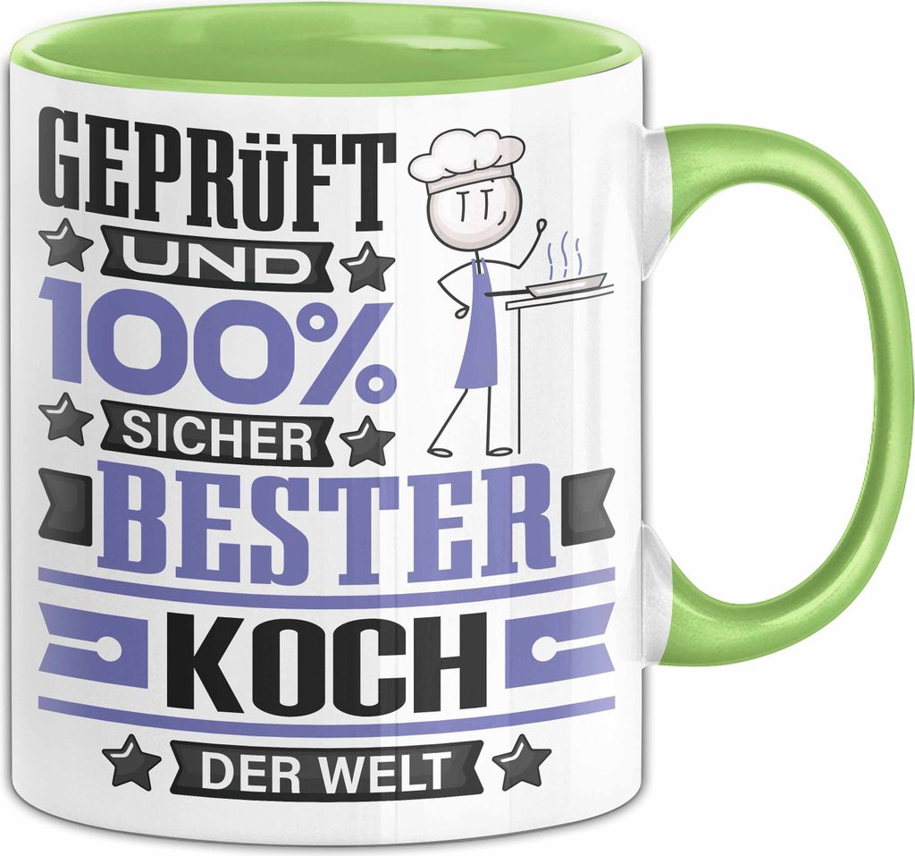 Koch Geschenk Lustiger Spruch für Koch Geschenkidee Bester Koch Der Welt (Grün)