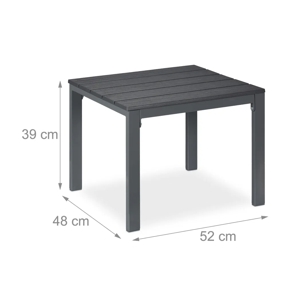 Table de balcon pour petit espace Relaxdays idéal petit-déjeuner dehors - 4