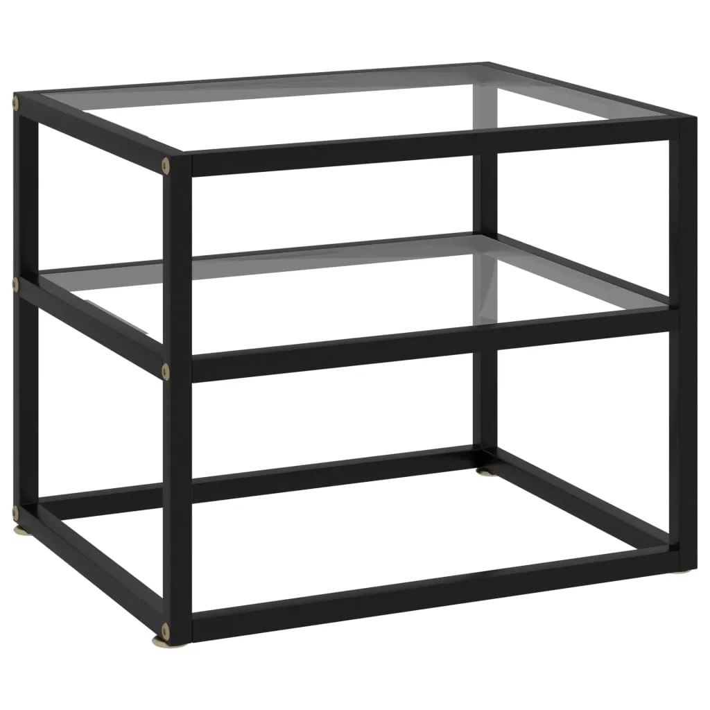 Table d'appoint transparente pour petit salon ou chambre d'amis 50cm