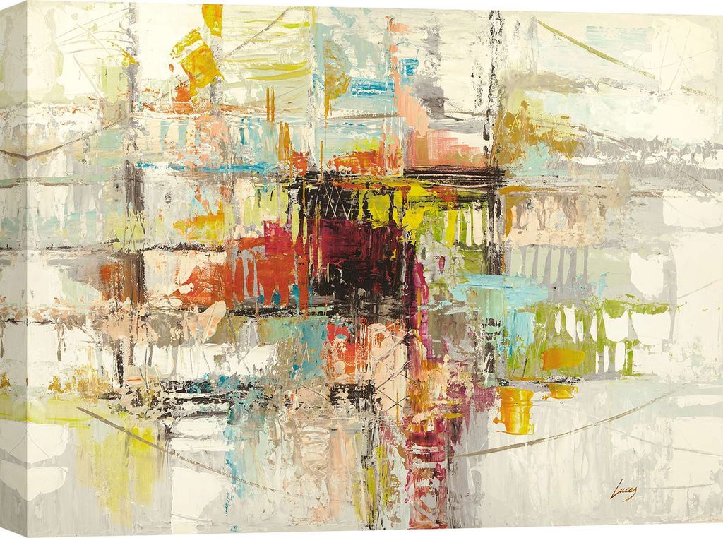 Moderner abstrakter Leinwandbild - Lucas, Leichter Gedanke - 120x90 cm