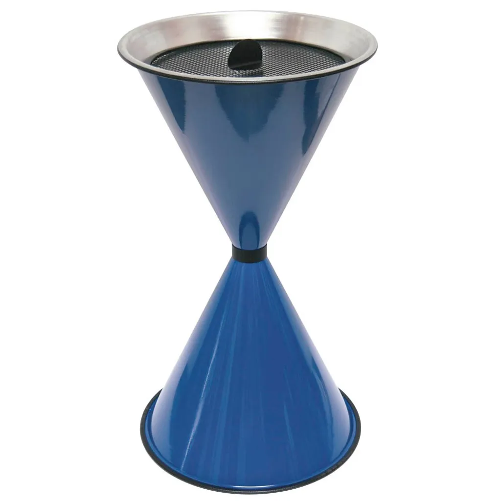 SZ Metall 29712 Cendrier sur pied bleu en métal pour extérieur et terrasse