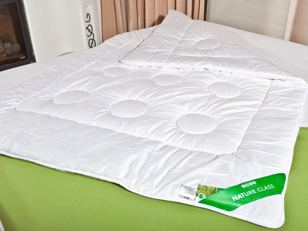Steppbett Merino Wolle 200x220 Natur Bettdecke XXL