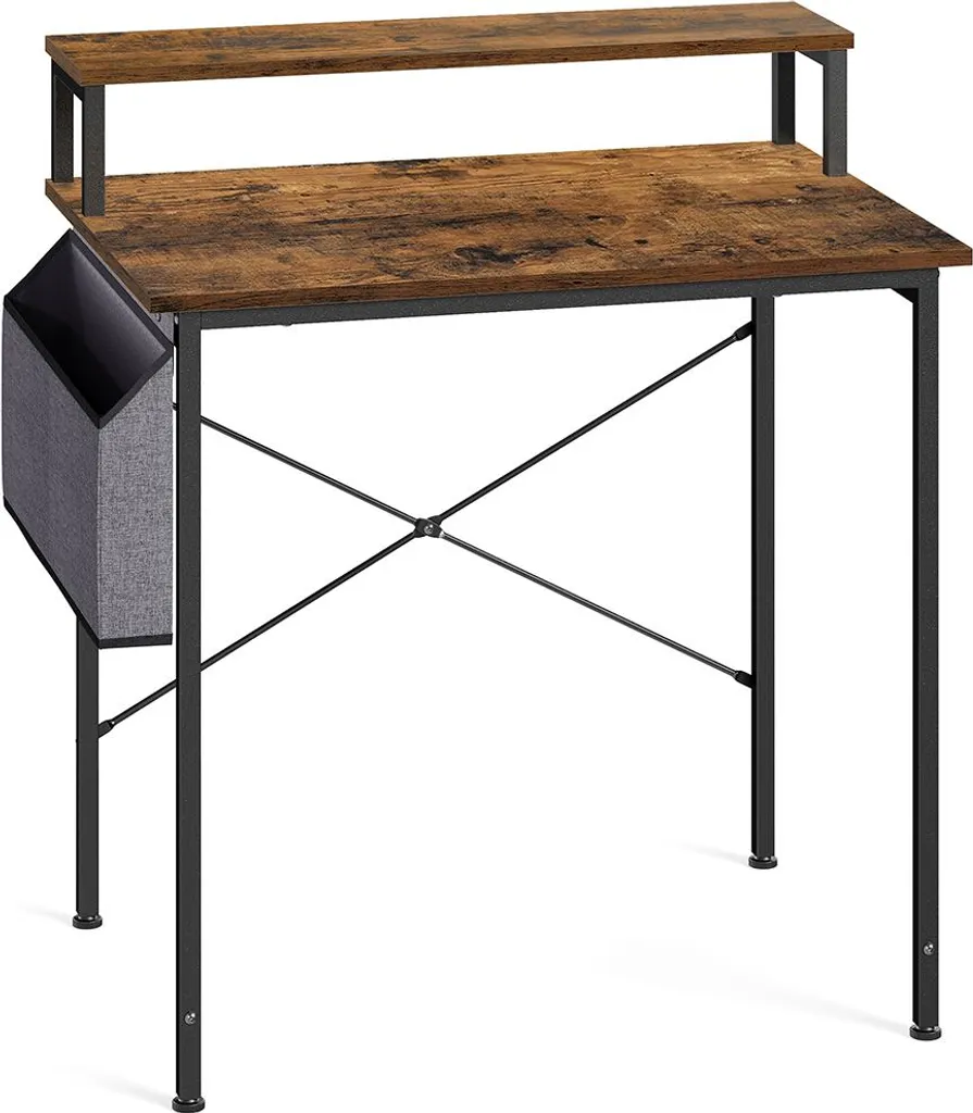Petit bureau d'ordinateur 80cm avec réhausse écran pour espace réduit PC