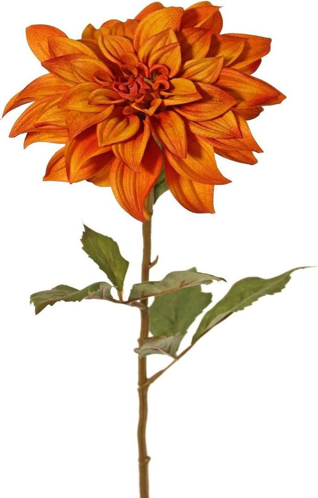 artplants.de Kunst Dahlie PHILLIPPA, Eco Collection, orange-gelb, 65cm, Ø15cm - Deko Dahlie