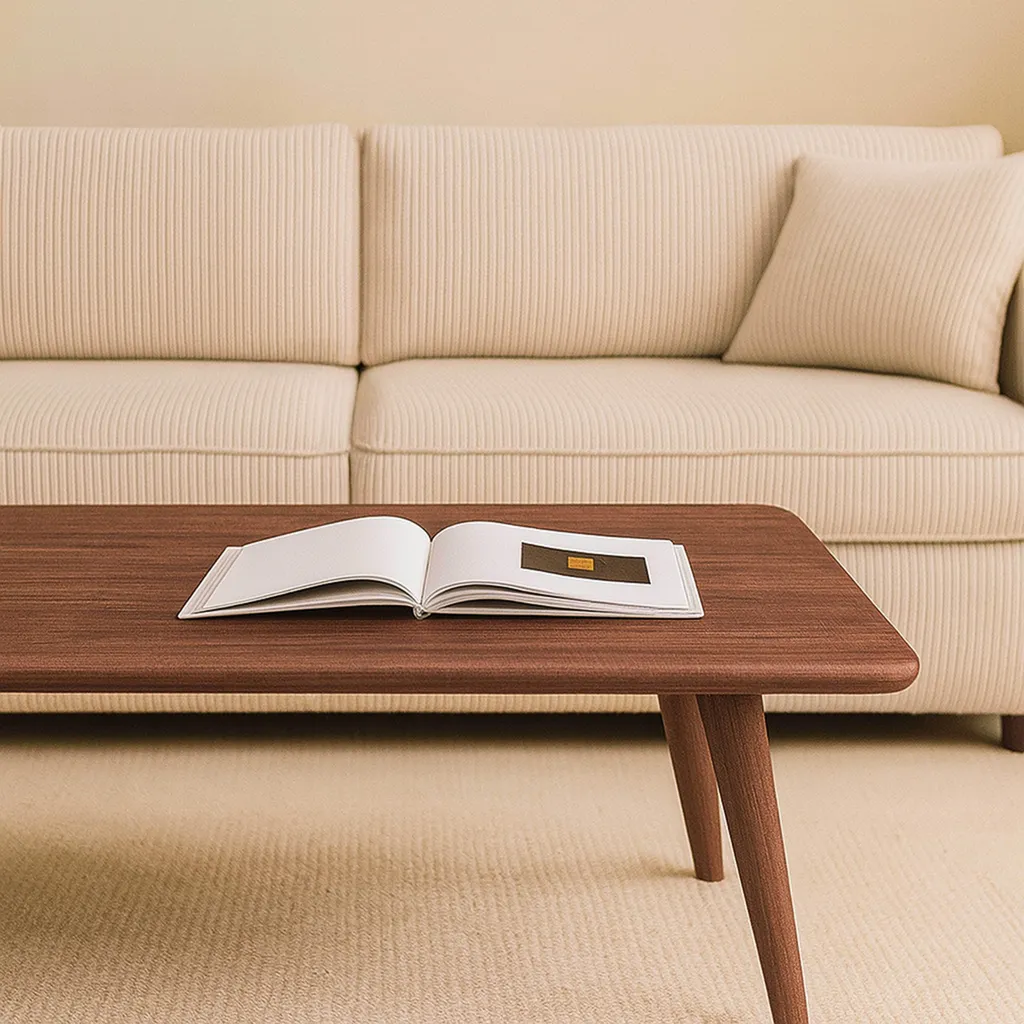 Table basse rectangulaire MDF bois stable - Oviala Silla facile à monter - 3