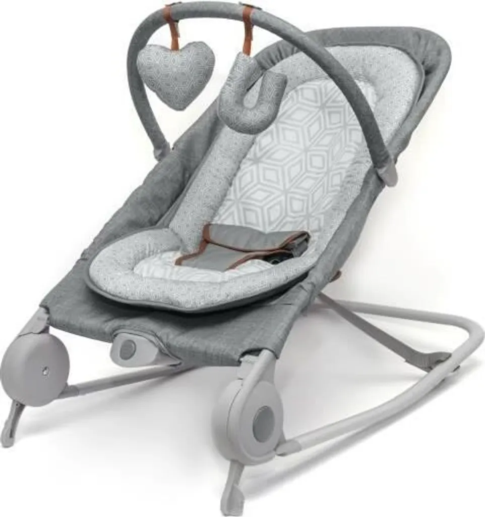 Bascule 2en1 Summer Infant pliable grise à vibrations et jouets éveil