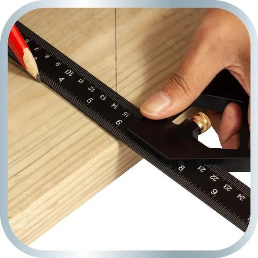 Équerre multifonction rigide en aluminium gradué laser 30cm - 9