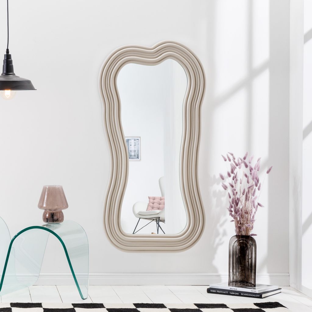 Design Wandspiegel ALICE II 100cm greige Produktbild 